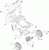 Toro 70185 (G132) - G132 Rear-Engine Riding Mower, 2009 (280899565-290999999) Listas de piezas de repuesto y dibujos GEAR TRANSMISSION AND LINKAGE ASSEMBLY
