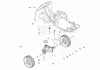 Toro 70186 (13-32H) - 13-32H Rear-Engine Riding Mower, 2004 (240000001-240999999) Listas de piezas de repuesto y dibujos REAR WHEEL AND TRANSMISSION ASSEMBLY