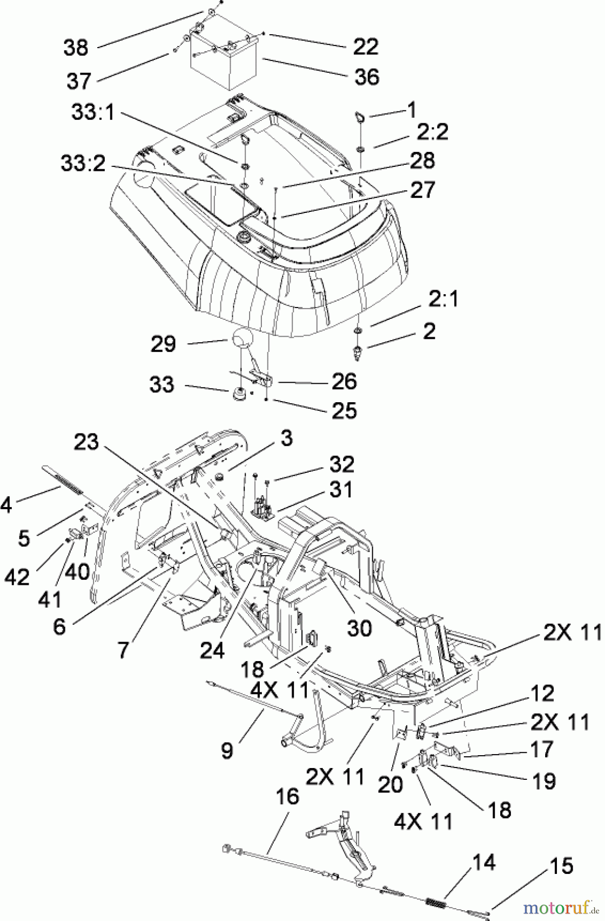  Toro Neu Mowers, Rear-Engine Rider 70186 (H132) - Toro H132 Rear-Engine Riding Mower, 2010 (310000001-310999999) ELECTRICAL ASSEMBLY