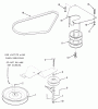 Toro R3-10B402 (110-4e) - 110-4e Rear Engine Rider, 1991 Spareparts SECTION 10-DRIVE BELT AND PULLEYS
