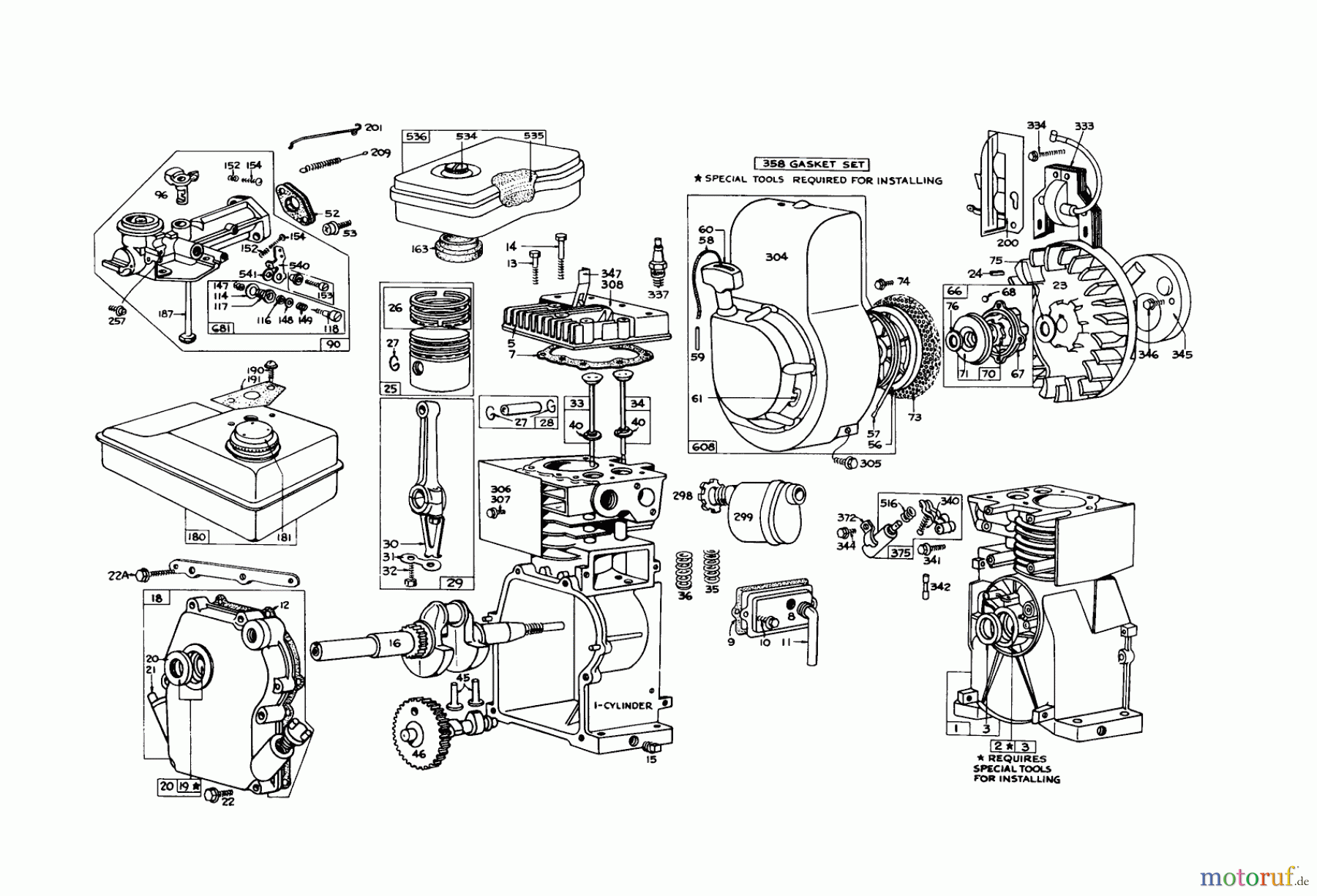  Toro Neu Mowers, Walk-Behind Seite 1 10013 - Toro Sportlawn Lawnmower, 1972 (2000001-2999999) ENGINE MODEL NO. 60102 RECOIL START