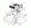 Toro 16287 - Whirlwind II Lawnmower, 1977 (7000001-7999999) Listas de piezas de repuesto y dibujos ENGINE ASSEMBLY MODEL 16287