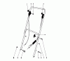 Toro 16067 - Whirlwind II Lawnmower, 1977 (7000001-7999999) Listas de piezas de repuesto y dibujos HANDLE ASSEMBLY MODELS 16067, 16155, 16287