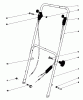 Toro 16077 - Lawnmower, 1980 (0000001-0999999) Listas de piezas de repuesto y dibujos HANDLE ASSEMBLY MODEL 16297