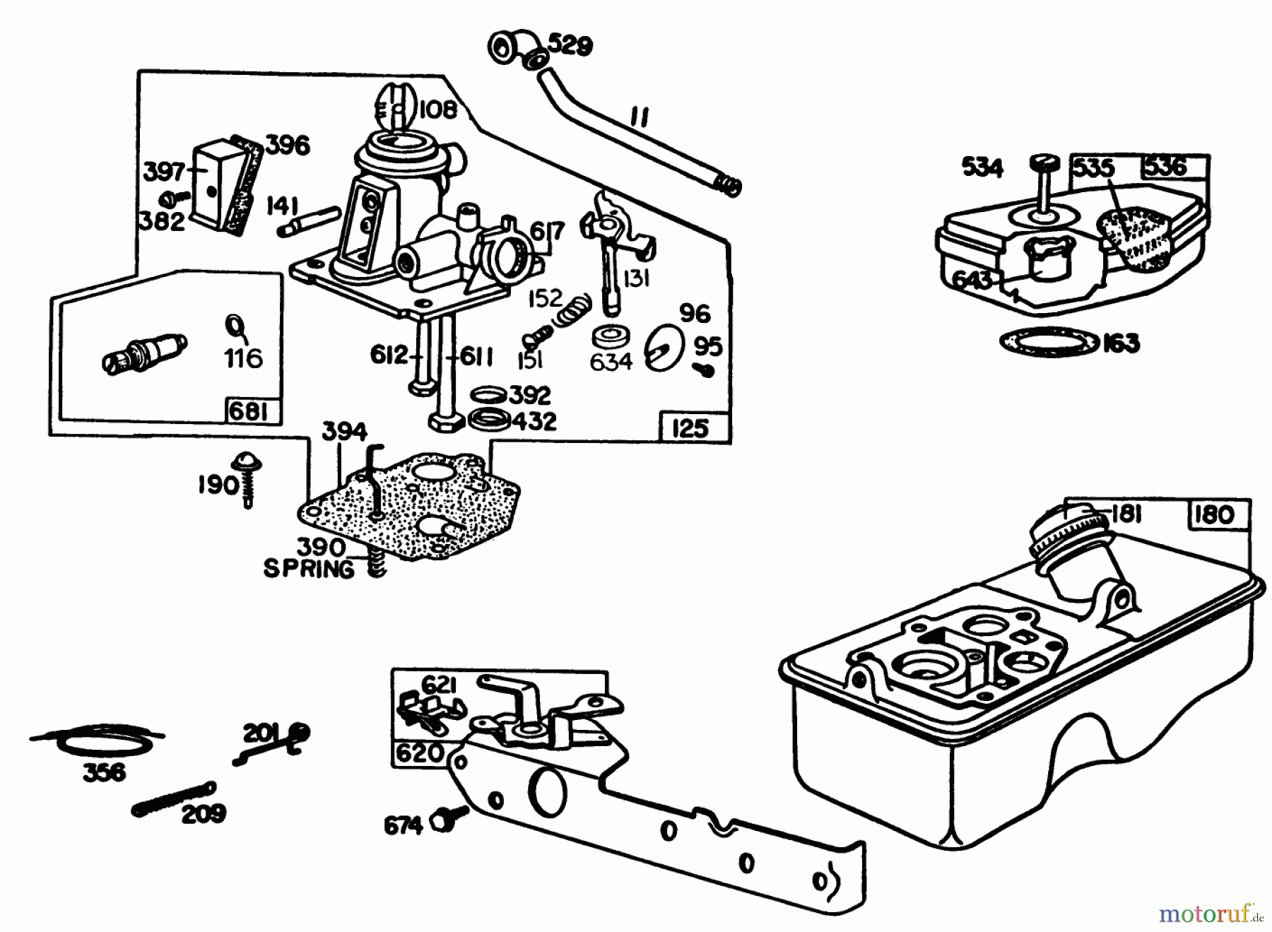  Toro Neu Mowers, Walk-Behind Seite 1 16330 - Toro Lawnmower, 1984 (4000001-4999999) ENGINE BRIGGS & STRATTON MODEL 92908-5205-01 #2