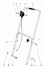 Toro 16370 - Whirlwind II Lawnmower, 1979 (9000001-9999999) Listas de piezas de repuesto y dibujos HANDLE ASSEMBLY MODEL 16360 AND 16370