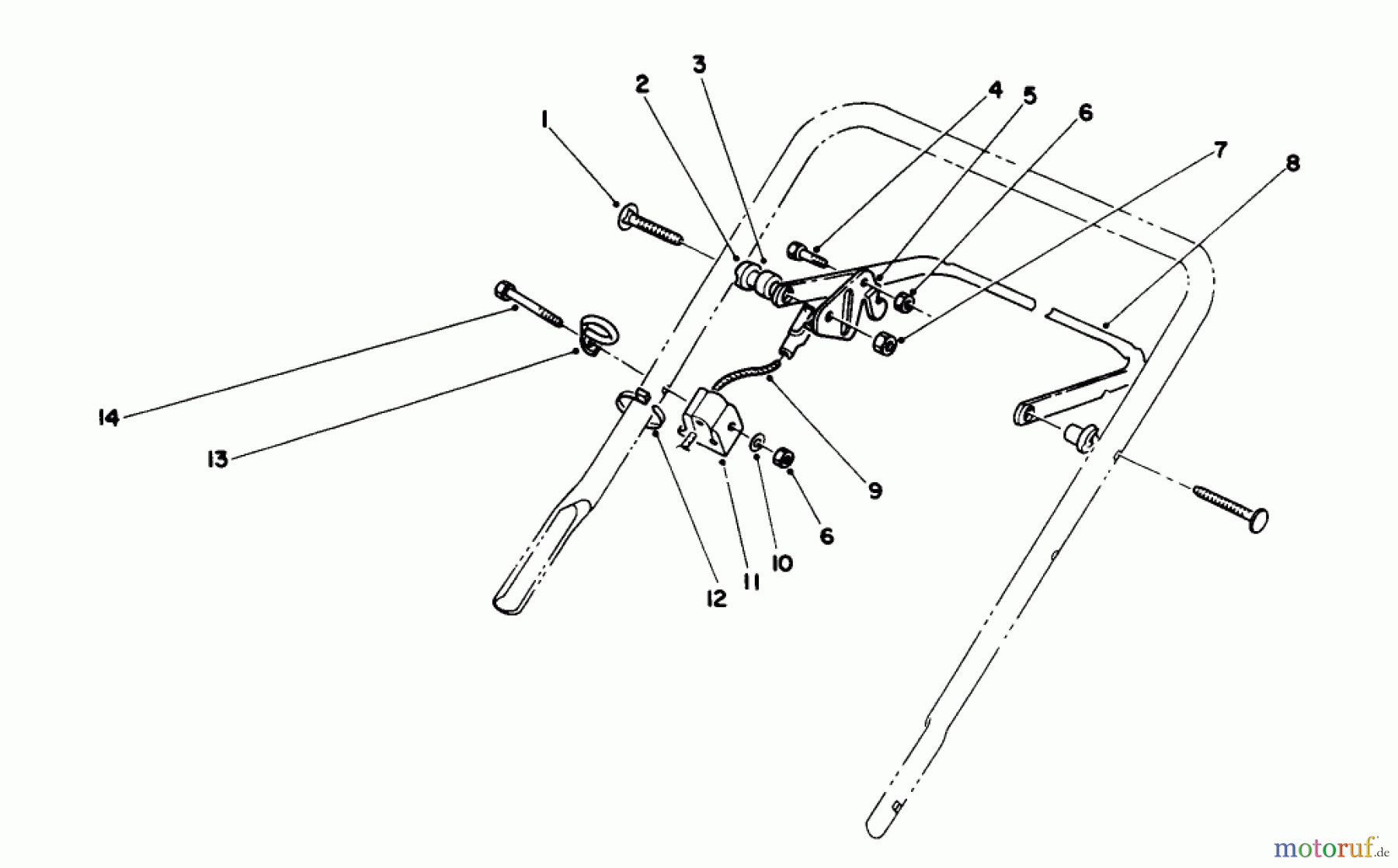  Toro Neu Mowers, Walk-Behind Seite 1 16402 - Toro Lawnmower, 1991 (1000001-1999999) TRACTION CONTROL ASSEMBLY