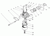 Toro 16585 - Lawnmower, 1986 (6000001-6999999) Listas de piezas de repuesto y dibujos CARBURETOR ASSEMBLY ENGINE 47PE-4 (USED ON UNITS WITH SERIAL NO.6000101-6002073) ENGINE 47PF-5 (USED ON UNITS WITH SERIAL NO. 60