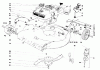 Toro 19500 - Whirlwind Lawnmower, 1971 (1000001-1999999) Listas de piezas de repuesto y dibujos HOUSING ASSEMBLY MODEL NOS. 18400, 19367 & 19500
