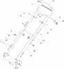 Toro 20003 - 22" Recycler Lawnmower, 2005 (250000001-250999999) Listas de piezas de repuesto y dibujos BAIL AND HANDLE ASSEMBLY
