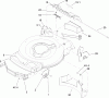 Toro 20007 - 22" Recycler Lawnmower, 2004 (240000001-240999999) Listas de piezas de repuesto y dibujos DECK, SIDE CHUTE AND REAR DOOR ASSEMBLY