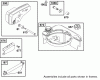 Toro 20010 (R-21P) - Recycler Mower, R-21P, 2002 (220000001-220999999) Listas de piezas de repuesto y dibujos MUFFLER AND FUEL TANK ASSEMBLY BRIGGS AND STRATTON MODEL 12H802-1776-B1