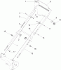 Toro 20012 - 22" Recycler Lawnmower, 2004 (240000001-240999999) Listas de piezas de repuesto y dibujos HANDLE ASSEMBLY