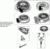 Toro 20012 - 22" Recycler Lawnmower, 2006 (260000001-260999999) Listas de piezas de repuesto y dibujos RECOIL STARTER ASSEMBLY NO. 590702 (OPTIONAL) TECUMSEH LV195EA-362003D