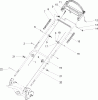 Toro 20013 - 22" Recycler Lawnmower, 2004 (240000001-240999999) Listas de piezas de repuesto y dibujos HANDLE ASSEMBLY