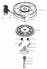 Toro 20014 - 22" Recycler Lawnmower, 2002 (220000001-220300000) Listas de piezas de repuesto y dibujos RECOIL STARTER NO. 590702 (OPTIONAL) TECUMSEH-LEV120-361542B