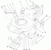Toro 20020 (R-21S1) - Recycler Mower, R-21S1, 1999 (9900001-9999999) Listas de piezas de repuesto y dibujos HOUSING, HANDLE BRACKETS, & WHEEL ASSEMBLY