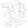 Toro 20021 (R-21S1B) - Recycler Mower, R-21S1B, 2001 (210000001-210999999) Listas de piezas de repuesto y dibujos HOUSING & HANDLE BRACKET ASSEMBLY