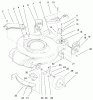 Toro 20023 (R-21SB) - Recycler Mower, R-21SB, 2000 (200000001-200999999) Listas de piezas de repuesto y dibujos HOUSING, HANDLE BRACKETS, & WHEEL ASSEMBLY