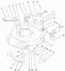 Toro 20025 - Recycler Mower, 2000 (200000001-200999999) Listas de piezas de repuesto y dibujos HOUSING, HANDLE BRACKETS & WHEEL ASSEMBLY
