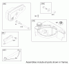 Toro 20033 - Super Recycler Mower, 2002 (220000001-220999999) Listas de piezas de repuesto y dibujos MUFFLER AND FUEL TANK ASSEMBLY ENGINE BRIGGS AND STRATTON MODEL 123K02-0114-E1