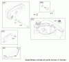 Toro 20033 - Super Recycler Mower, 2002 (220000001-220999999) Listas de piezas de repuesto y dibujos MUFFLER AND FUEL TANK ASSEMBLY ENGINE BRIGGS AND STRATTON MODEL 124K02-0110-B1