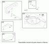 Toro 20033 - Super Recycler Mower, 2003 (230000001-230999999) Listas de piezas de repuesto y dibujos MUFFLER AND FUEL TANK ASSEMBLY ENGINE BRIGGS AND STRATTON MODEL 123K02-0114-E1