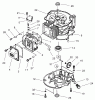 Toro 20046 (SR-21OSK) - Super Recycler Mower, SR-21OSK, 2001 (210000001-210999999) Listas de piezas de repuesto y dibujos CYLINDER/CRANKCASE ASSEMBLY