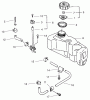 Toro 20046 (SR-21OSK) - Super Recycler Mower, SR-21OSK, 2001 (210000001-210999999) Listas de piezas de repuesto y dibujos FUEL TANK AND VALVE ASSEMBLY