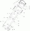 Toro 20051 - 22" Recycler Lawnmower, 2004 (240000001-240999999) Listas de piezas de repuesto y dibujos HANDLE ASSEMBLY