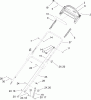 Toro 20056 - Super Recycler Lawn Mower, 2007 (270000001-270999999) Listas de piezas de repuesto y dibujos HANDLE ASSEMBLY