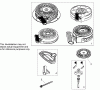 Toro 20075 - 22" Recycler Lawn Mower, 2007 (270000001-270999999) Listas de piezas de repuesto y dibujos RECOIL STARTER ASSEMBLY NO. 590702 TECUMSEH LV195EA-LV195EA-362085D