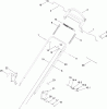Toro 20095C - Super Recycler Lawn Mower, 2011 (311000001-311999999) Listas de piezas de repuesto y dibujos HANDLE ASSEMBLY