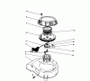 Toro 20106 - Lawnmower, 1992 (2000001-2999999) Listas de piezas de repuesto y dibujos RECOIL ASSEMBLY (ENGINE MODEL NO. 47PM1-2)