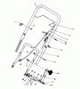 Toro 20181 - 18" Recycler II, 1993 (3900001-3999999) Listas de piezas de repuesto y dibujos HANDLE & THROTTLE CONTROL ASSEMBLY