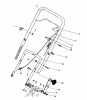 Toro 20181WF - 18" Recycler II, 1993 (3900001-3999999) Listas de piezas de repuesto y dibujos HANDLE & THROTTLE CONTROL ASSEMBLY