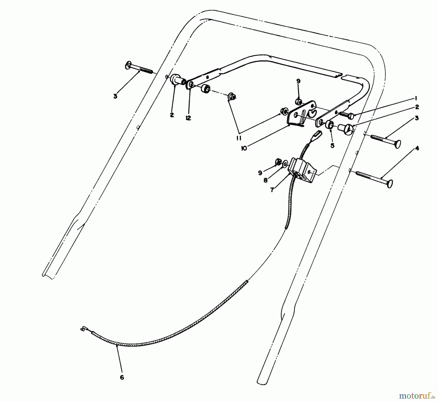  Toro Neu Mowers, Walk-Behind Seite 1 20217 - Toro Lawnmower, 1992 (2000001-2999999) TRACTION CONTROL ASSEMBLY