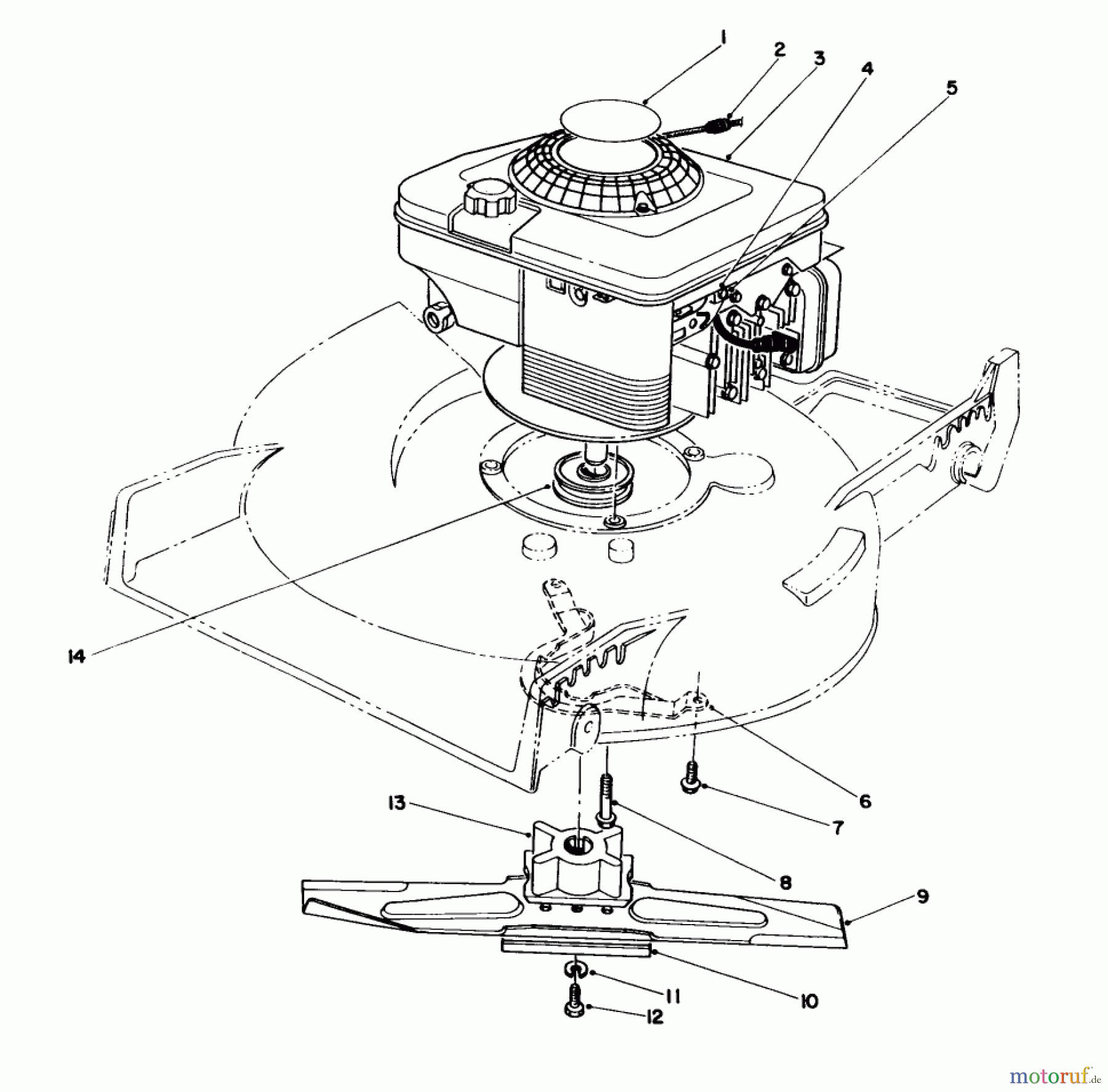  Toro Neu Mowers, Walk-Behind Seite 1 20218 - Toro Lawnmower, 1992 (2000001-2999999) ENGINE ASSEMBLY
