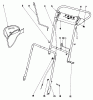 Toro 20227 - Whirlwind Lawnmower, 1970 (0000001-0999999) Listas de piezas de repuesto y dibujos FOLDING HANDLE