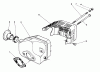 Toro 20329 - Lawnmower, 1992 (2000001-2999999) Listas de piezas de repuesto y dibujos MUFFLER ASSEMBLY (ENGINE MODEL NO. 47PM1-1)(SERIAL NO. 2005001 & UP)