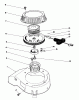 Toro 20329 - Lawnmower, 1992 (2000001-2999999) Listas de piezas de repuesto y dibujos RECOIL ASSEMBLY (ENGINE MODEL NO. 47PM1-1)(SERIAL NO. 2005001 & UP)