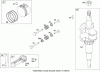 Toro 20330C - 22" Recycler Lawn Mower, 2009 (290000001-290999999) Listas de piezas de repuesto y dibujos CRANKSHAFT, PISTON, RING AND CONNECTING ROD ASSEMBLY BRIGGS AND STRATTON 124T02-0206-B1