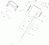 Toro 20332 - 22" Recycler Lawn Mower, 2012 (SN 312000001-312999999) Listas de piezas de repuesto y dibujos HANDLE ASSEMBLY
