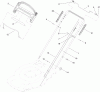 Toro 20332C - 22" Recycler Lawn Mower, 2011 (311000001-311999999) Listas de piezas de repuesto y dibujos UPPER HANDLE ASSEMBLY