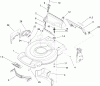Toro 20333 - 22" Recycler Lawn Mower, 2009 (290000001-290999999) Listas de piezas de repuesto y dibujos DECK, SIDE CHUTE AND REAR DOOR ASSEMBLY