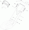 Toro 20333 - 22" Recycler Lawn Mower, 2010 (310000001-310999999) Listas de piezas de repuesto y dibujos UPPER HANDLE ASSEMBLY
