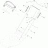 Toro 20333 - 22" Recycler Lawn Mower, 2011 (311000001-311999999) Listas de piezas de repuesto y dibujos UPPER HANDLE ASSEMBLY