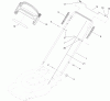 Toro 20333C - 22" Recycler Lawn Mower, 2012 (SN 312000001-312999999) Listas de piezas de repuesto y dibujos UPPER HANDLE ASSEMBLY