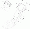 Toro 20334 - 22" Recycler Lawn Mower, 2010 (310000001-310999999) Listas de piezas de repuesto y dibujos HANDLE ASSEMBLY