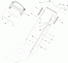Toro 20334 - 22" Recycler Lawn Mower, 2012 (SN 312000001-312999999) Listas de piezas de repuesto y dibujos HANDLE ASSEMBLY